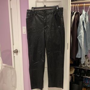 Express croc leather pants